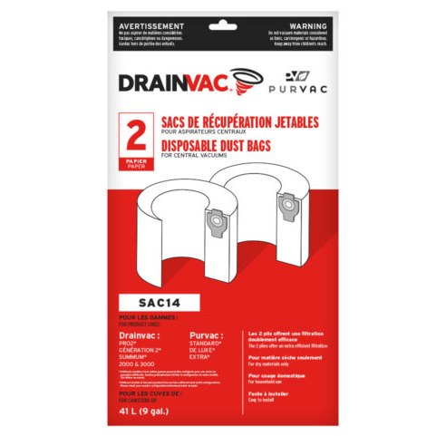 Sacs de récupération jetables DRAINVAC
