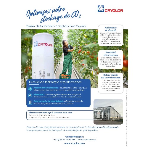 Stockage de CO2 - Réservoirs de stockage à isolation sous vide pour les agriculteurs