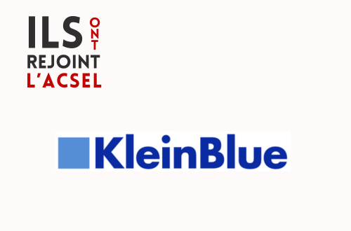 Pourquoi KleinBlue a rejoint l'ACSEL ?