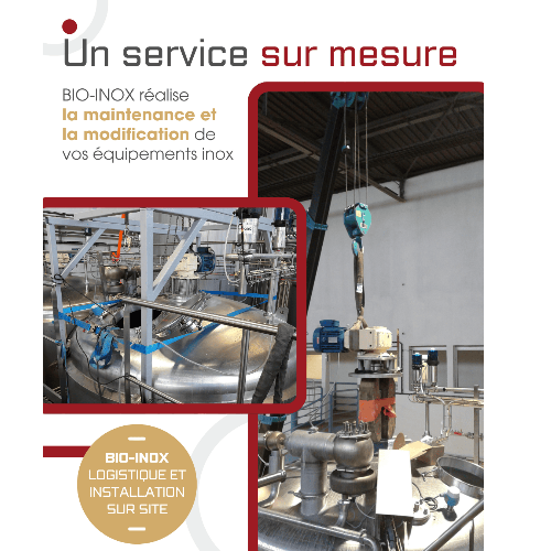 Maintenance et modification des cuves et équipements en acier inoxydable