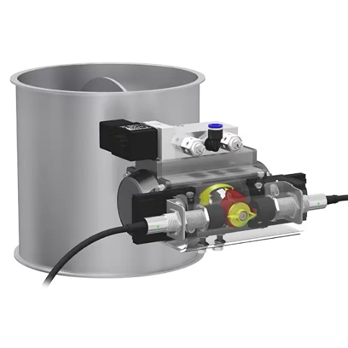 Vannes à clapet avec vérin rotatif pneumatique, ATEX