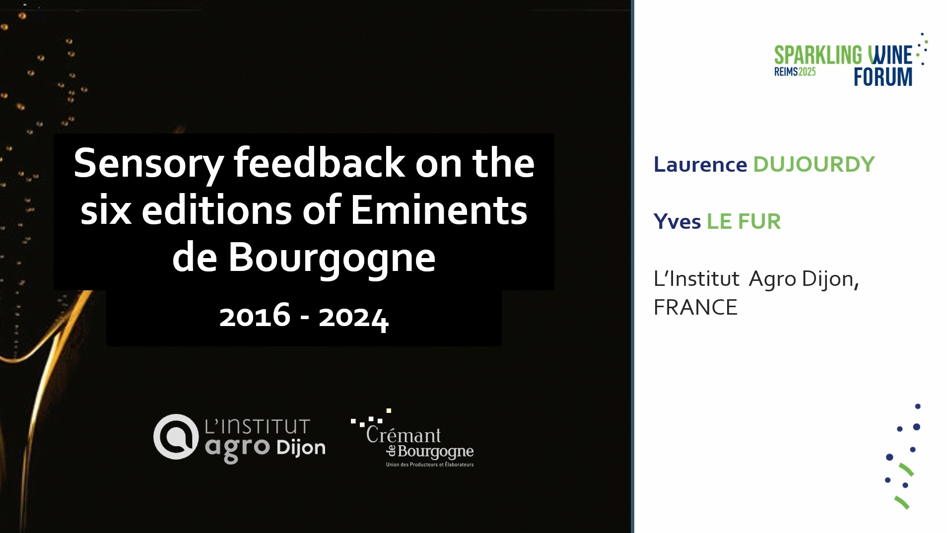 [SWF25] Sensory feedback on the six editions of the Eminents of Burgundy