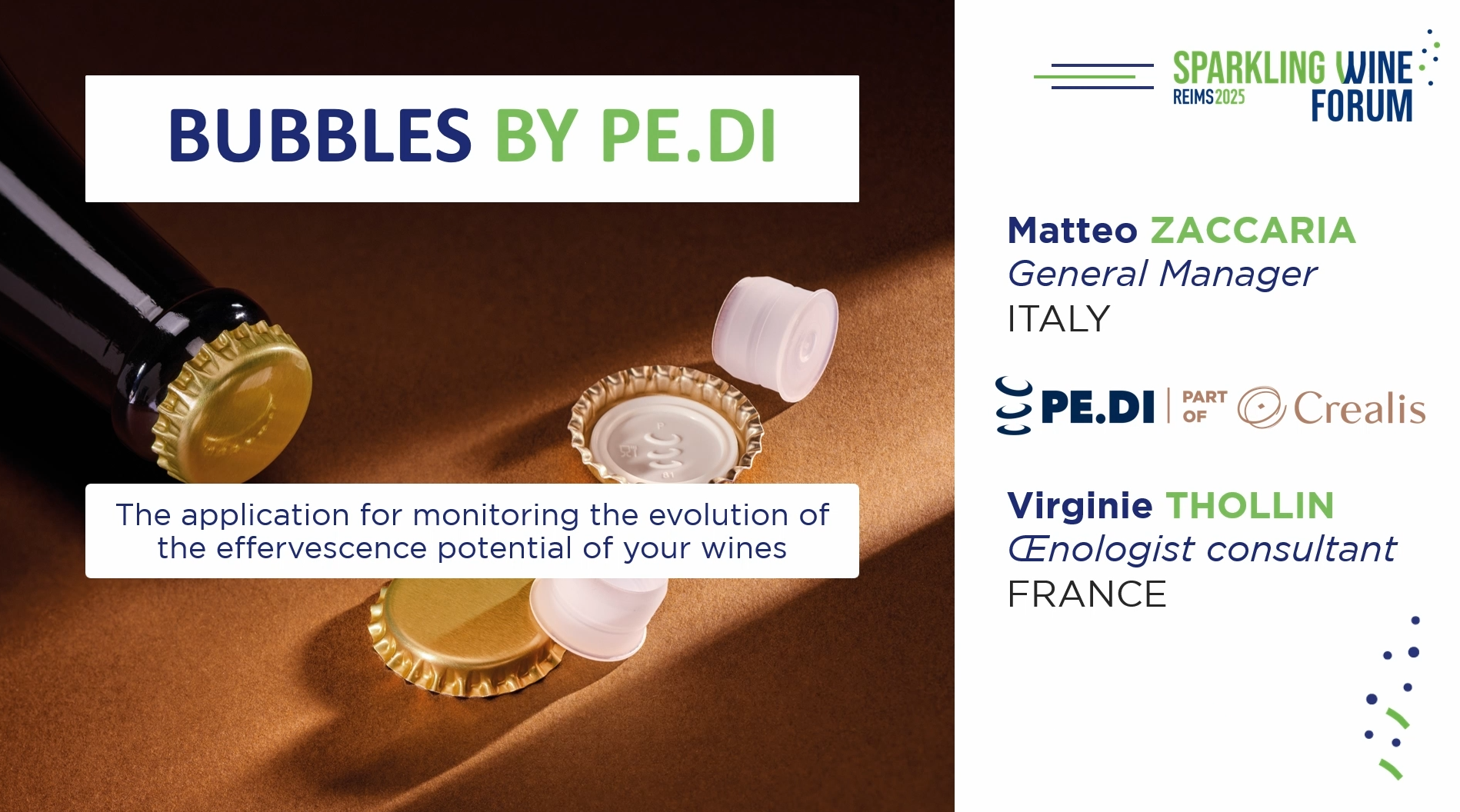 [SWF25] Bubbles, the Pe.DI app for tracking the evolution of your wines' sparkling potential