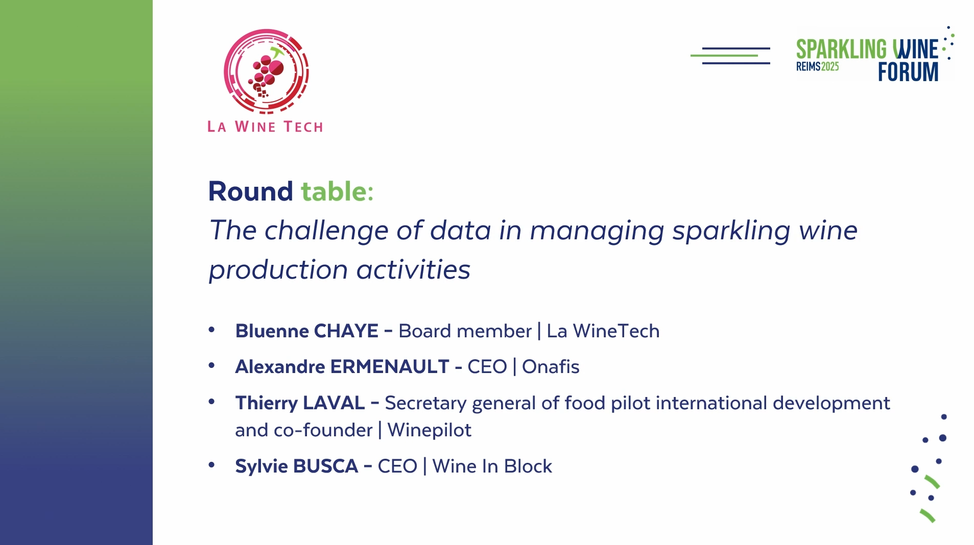 [SWF25] The challenge of data in managing sparkling wine production activities