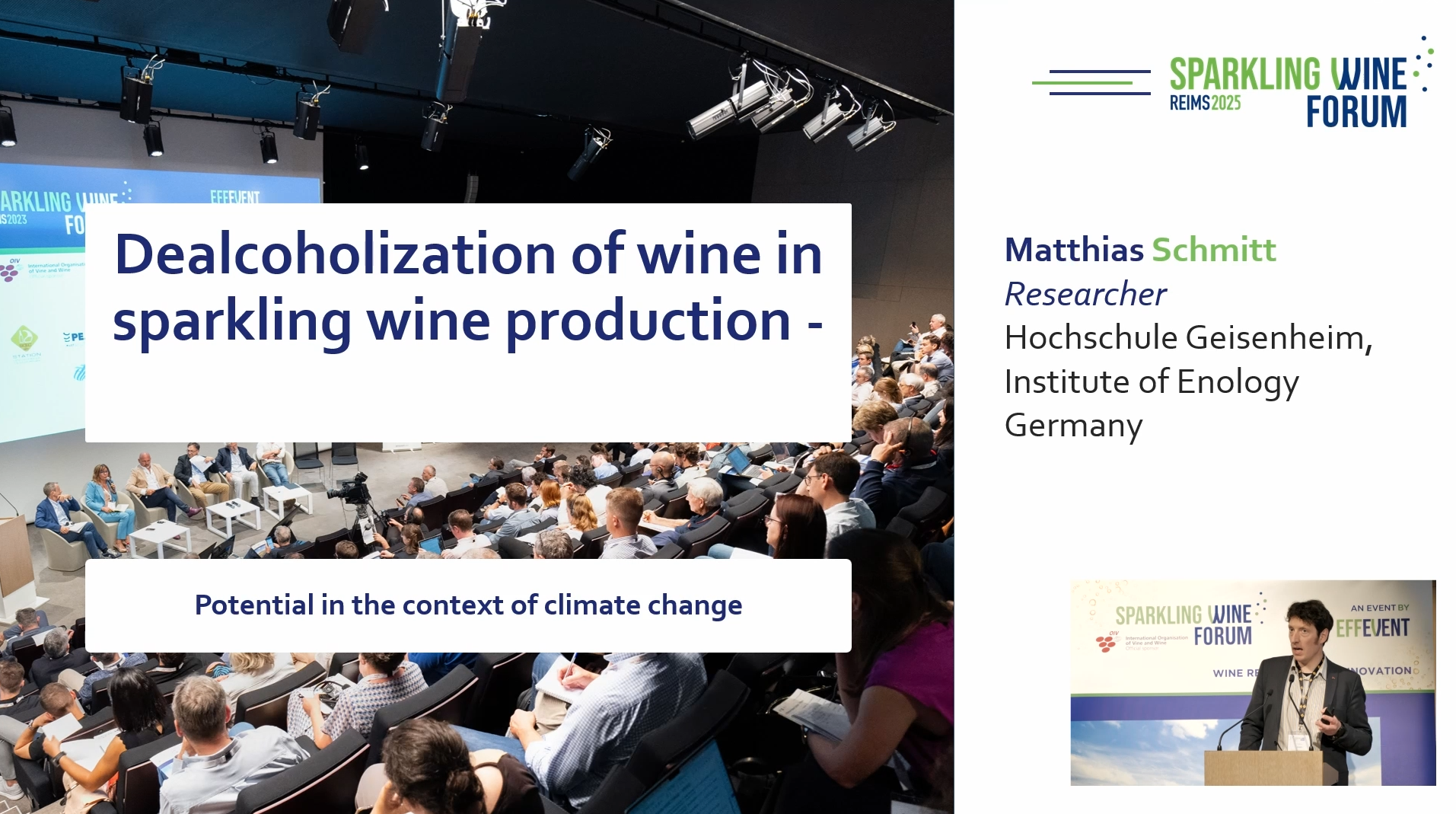 [SWF25] De-alcoholization of wine in sparkling wine production - Potential in the context of climate change
