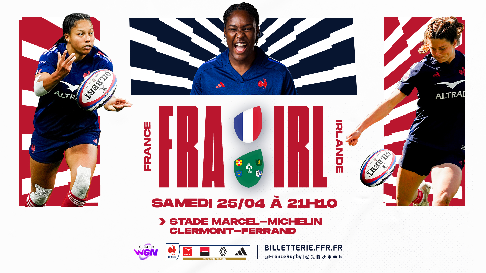 France VS Irlande : Tournoi des 6 Nations Féminin