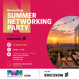 Summer networking PwnRome, partner Ericsson.