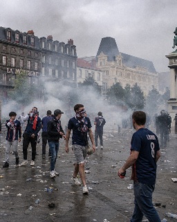 Violences à Clermont-Ferrand après la victoire du PSG : 7 interpellations, un véhicule incendié, des commerces dégradés place de Jaude
