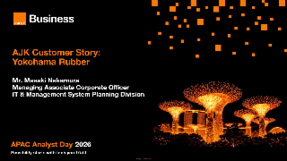 [APAC Analyst Day] 2.1 AJK Customer Story: Yokohama Rubber