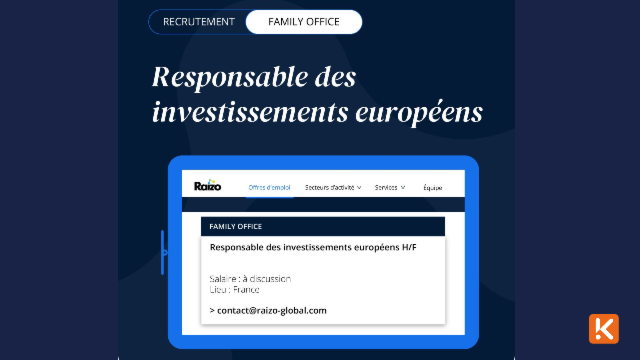 Un Single Family Office recherche son Responsable des investissements européens – Fonds & Co-investissements (H/F)