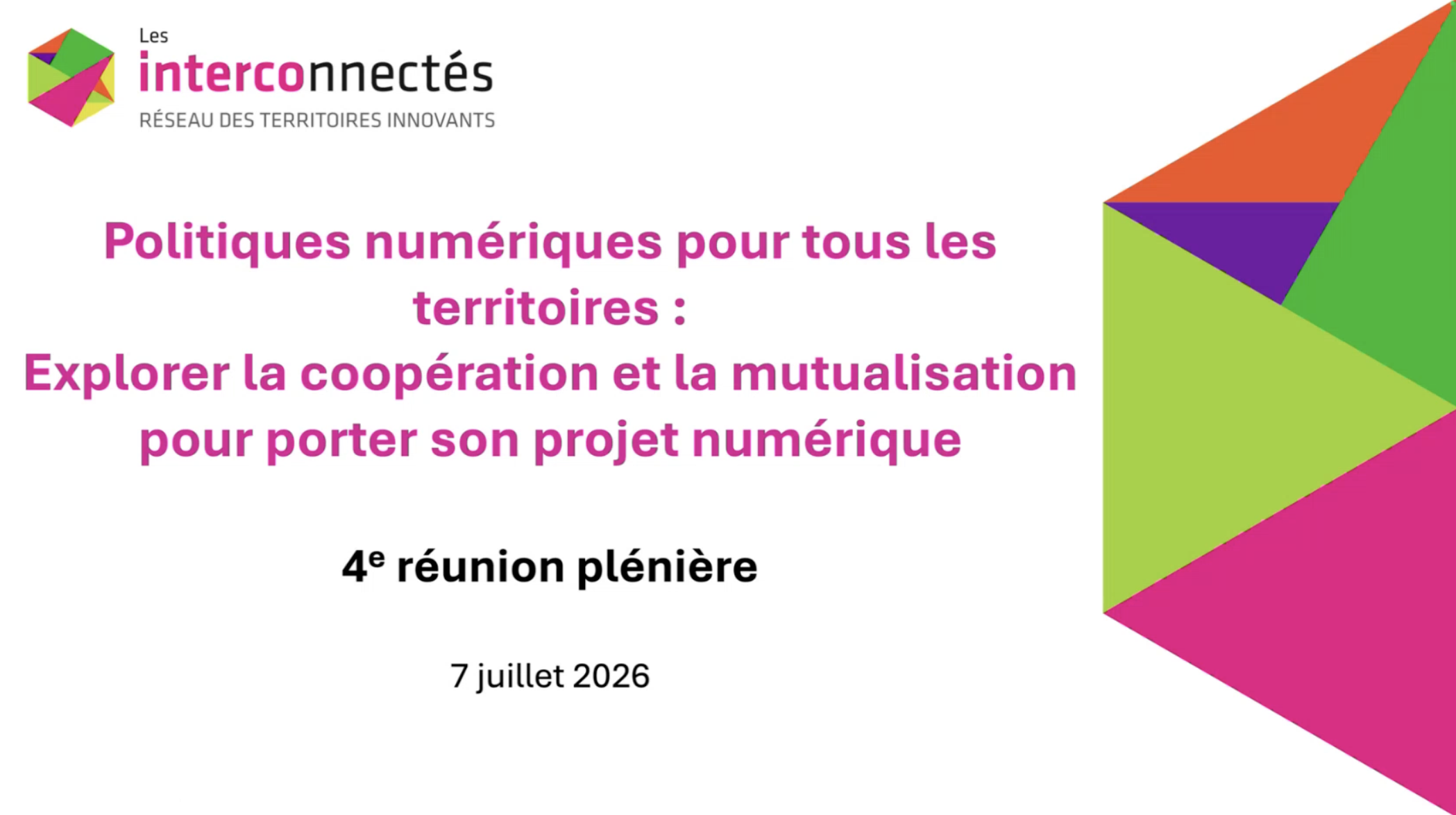 Réunion plénière du mois de juillet