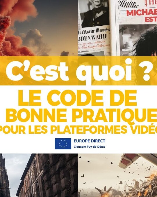 C'EST QUOI LE CODE DE BONNE PRATIQUE POUR LES PLATEFORMES VIDÉOS ?