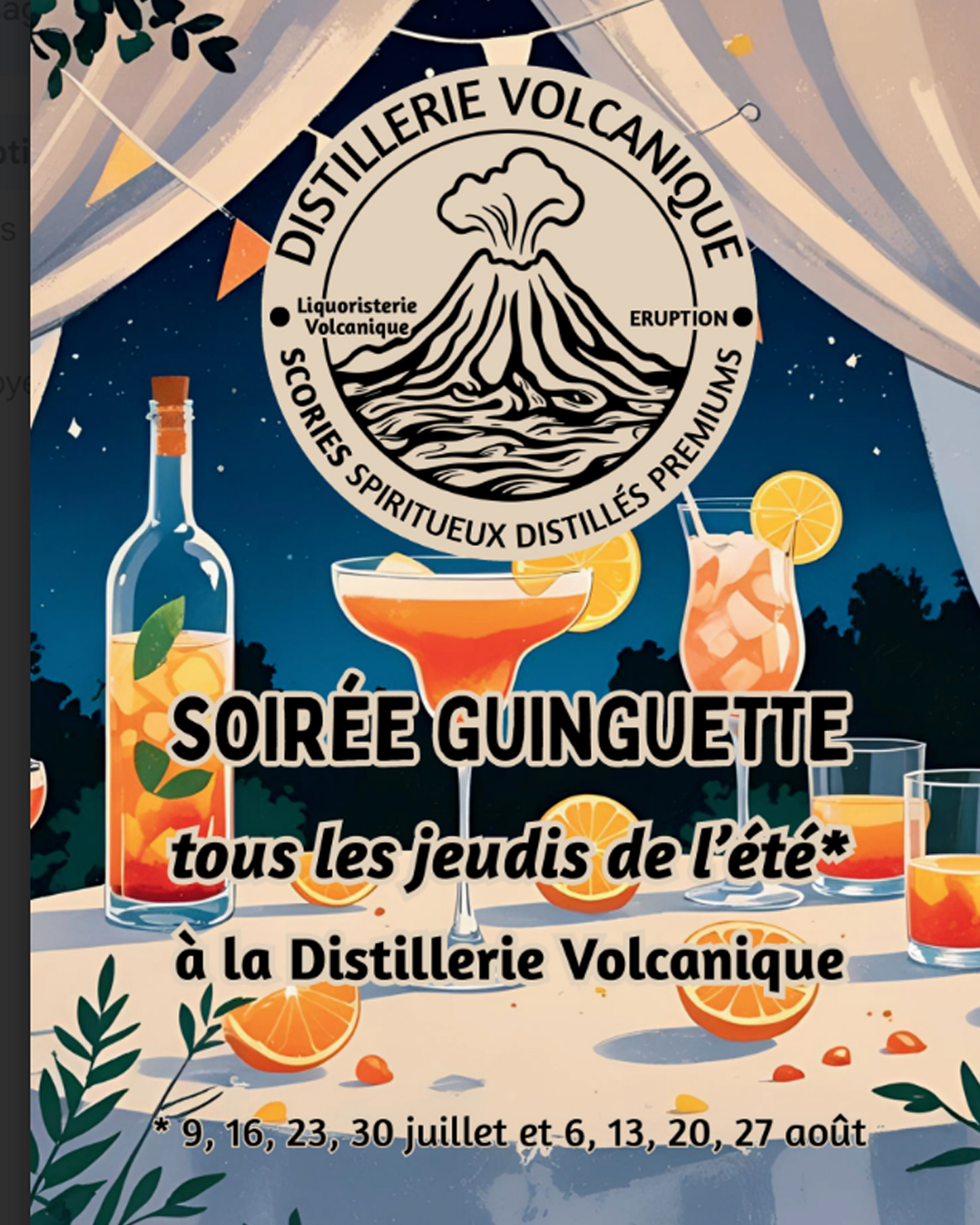 La Guinguette estivale de la Distillerie Volcanique 