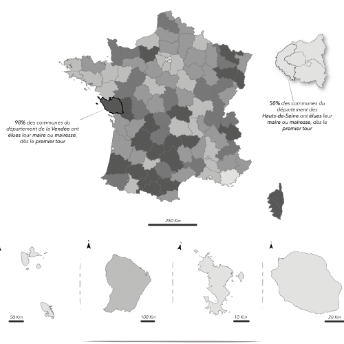 Élections municipales de 2026 : Quels pourcentages d'élections par département au premier tour ?