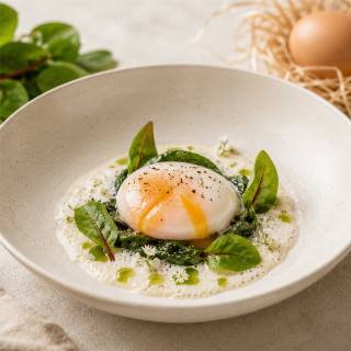 L’oseille et l’œuf de poule façon gastronomique