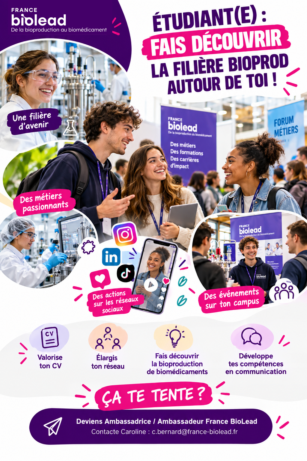 Étudiant(e) : fais découvrir la bioproduction autour de toi
