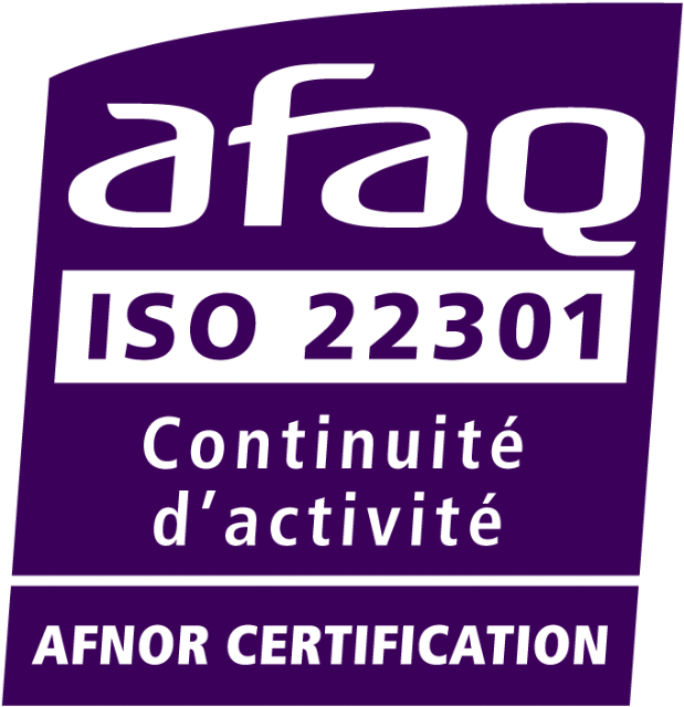 Certification ISO 22301 - Continuité d'activité 