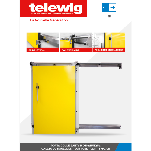 Porte coulissante Type SR8-SR12H galets de roulement sur tube plein