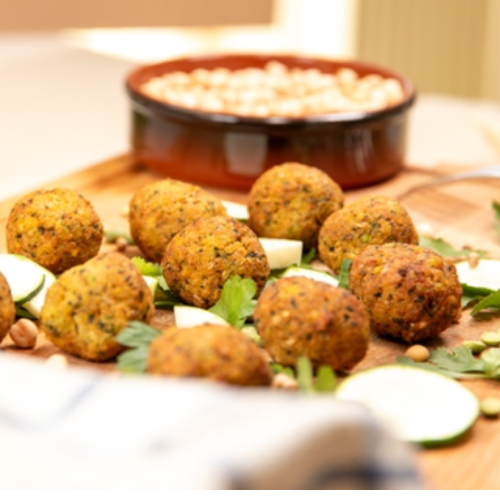 Falafels pois chiche, courgettes, coriandre de saison BIO