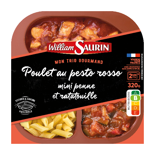 POULET AU PESTO ROSSO - MINI PENNE ET RATATOUILLE - 320g