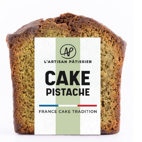 Tranche de cake amande pistache