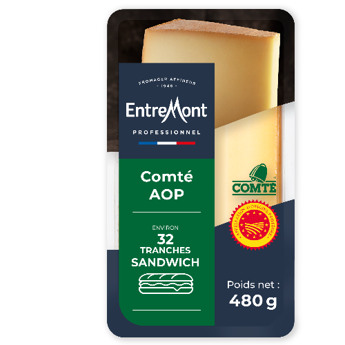 Comté AOP tranches sandwich – Entremont Professionnel – 480g