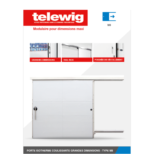 Porte coulissante modulaire Type M8-M8H