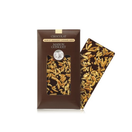 TABLETTE CHOCOLAT NOIR ET AMANDES CARAMELISEES