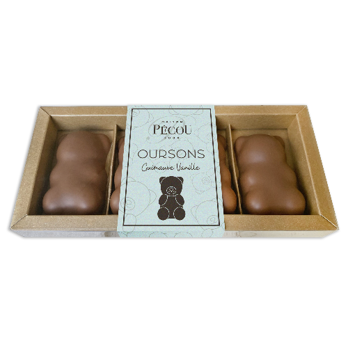 Oursons guimauve vanille chocolat lait