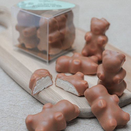 Oursons guimauve vanille et chocolat au lait