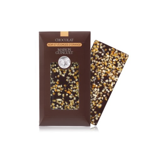 TABLETTE CHOCOLAT NOIR ET ECORCES D'ORANGE