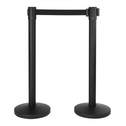 Set de poteaux d’accueil rétractables Securit® Budget noir