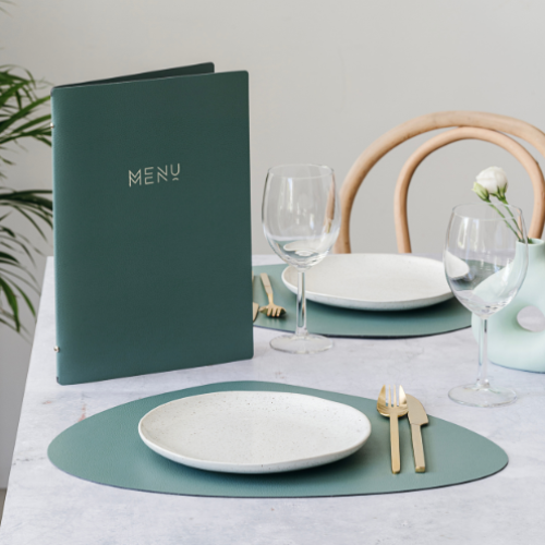 Porte-menus et set de table