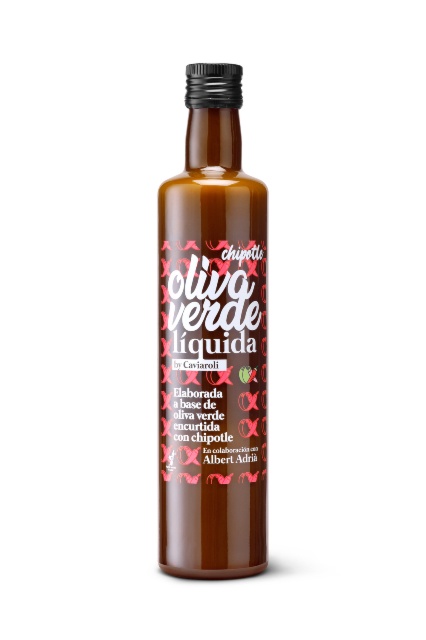 Sauce liquide aux olives vertes et chipotle - par Caviaroli - 500 ml 