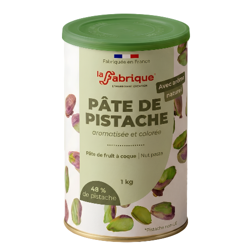 Pâte de pistache aromatisée et colorée 48%