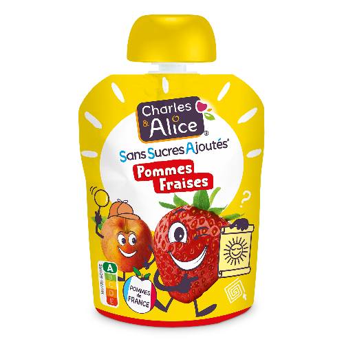 Gourde Pommes Fraises Sans Sucres Ajoutés