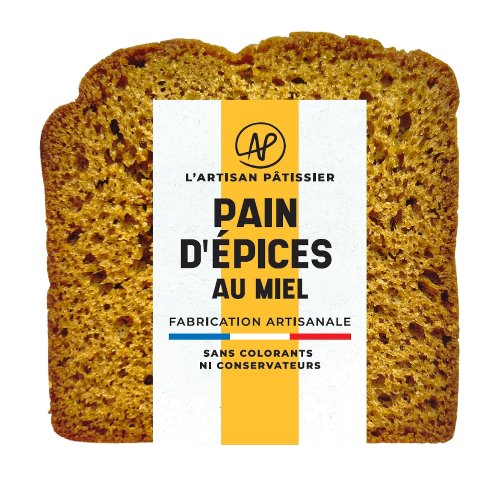Pain d’épices  20% de miel 2 tranches