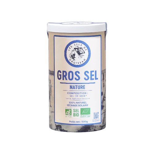TUBE CARTON 500G - GROS SEL NATURE BIO