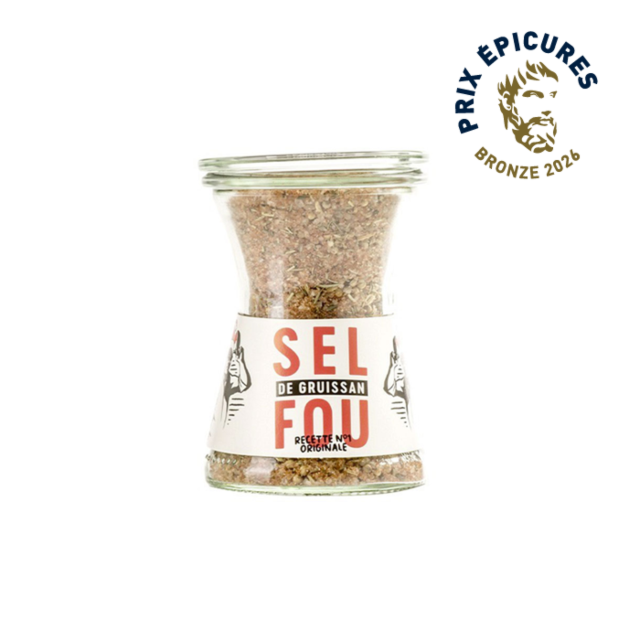POT VERRE 330G - GROS SEL FOU BIO