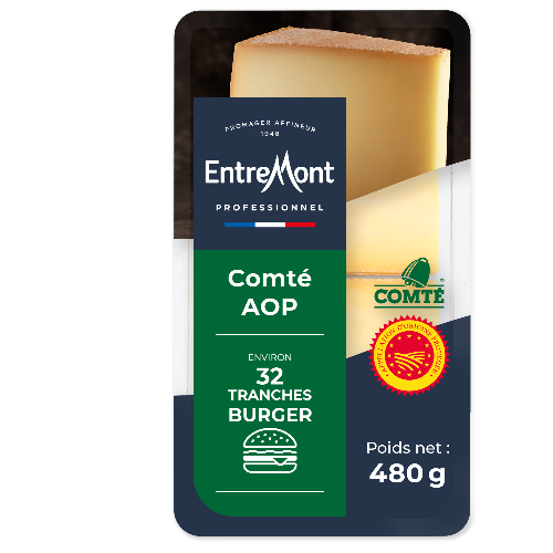Comté AOP tranches burger – Entremont Professionnel – 480g