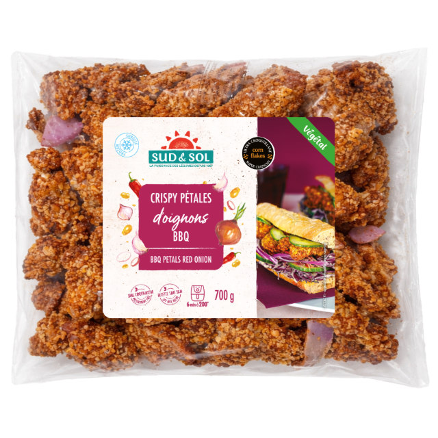 Crispy pétales d'oignons rouges BBQ