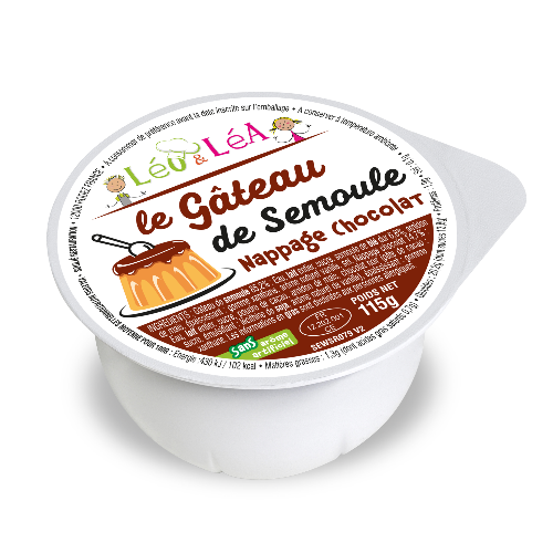 GÂTEAU DE SEMOULE NAPPAGE CHOCOLAT - 115g
