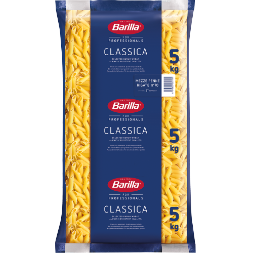 Pâtes Mezze Penne Rigate Classica 5KG