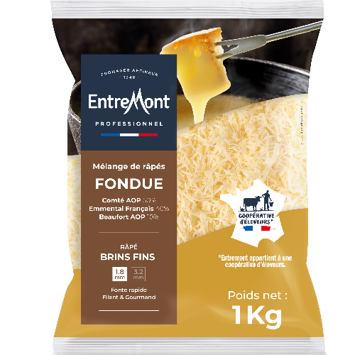 Fromage râpé fondue - Entremont Professionnel - 1kg