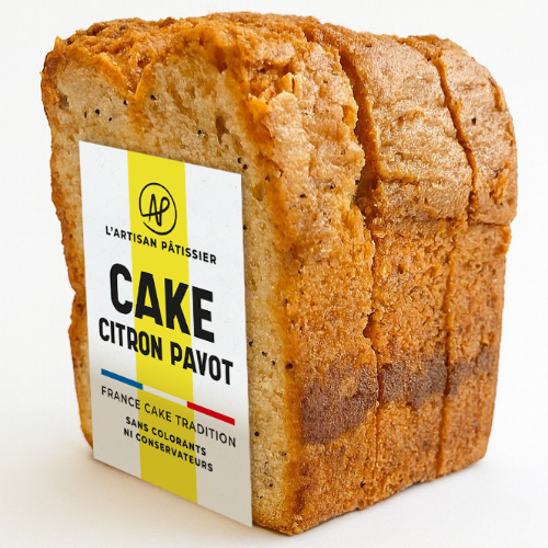 Cake au Citron Pavot, 3 tranches