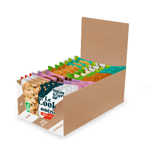 Display de 12 cookies VEGAN bio sans gluten 