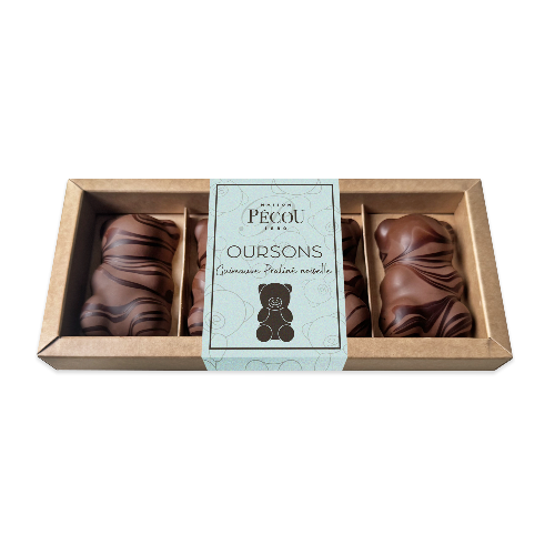 Oursons guimauve praliné noisette chocolat lait