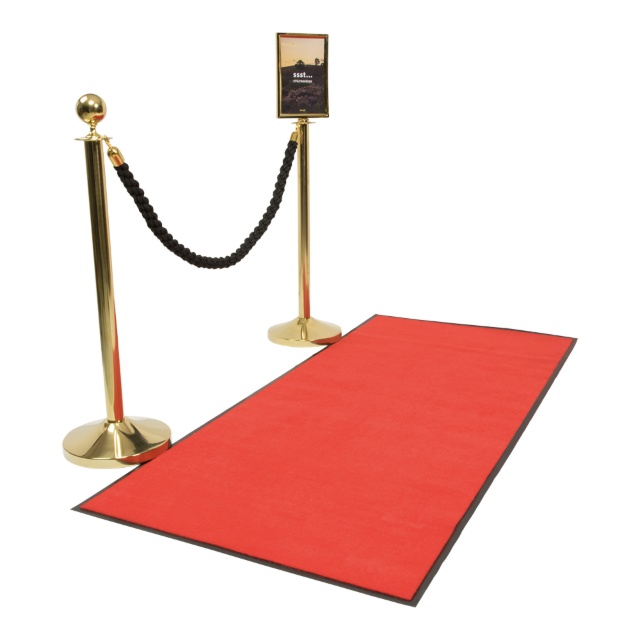 Tapis antidérapant Securit® en rouge/noir