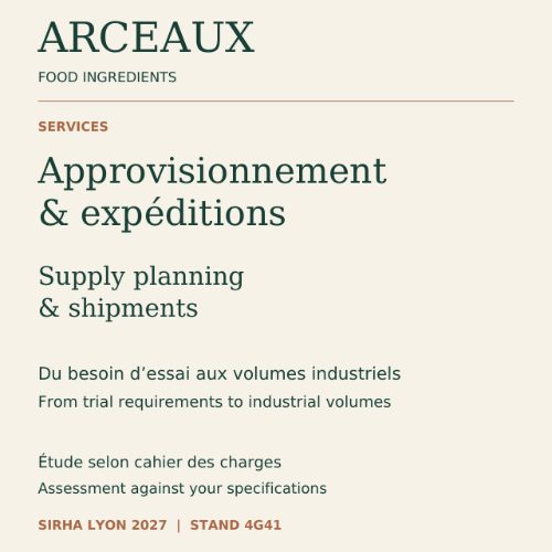 ARCEAUX — Conditionnements, approvisionnement & expéditions
