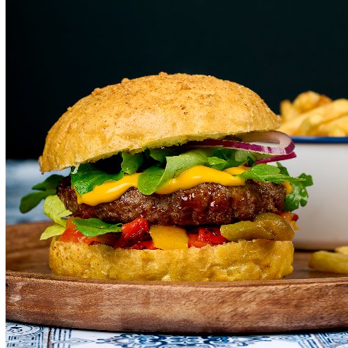 Pains et ingrédients pour burgers